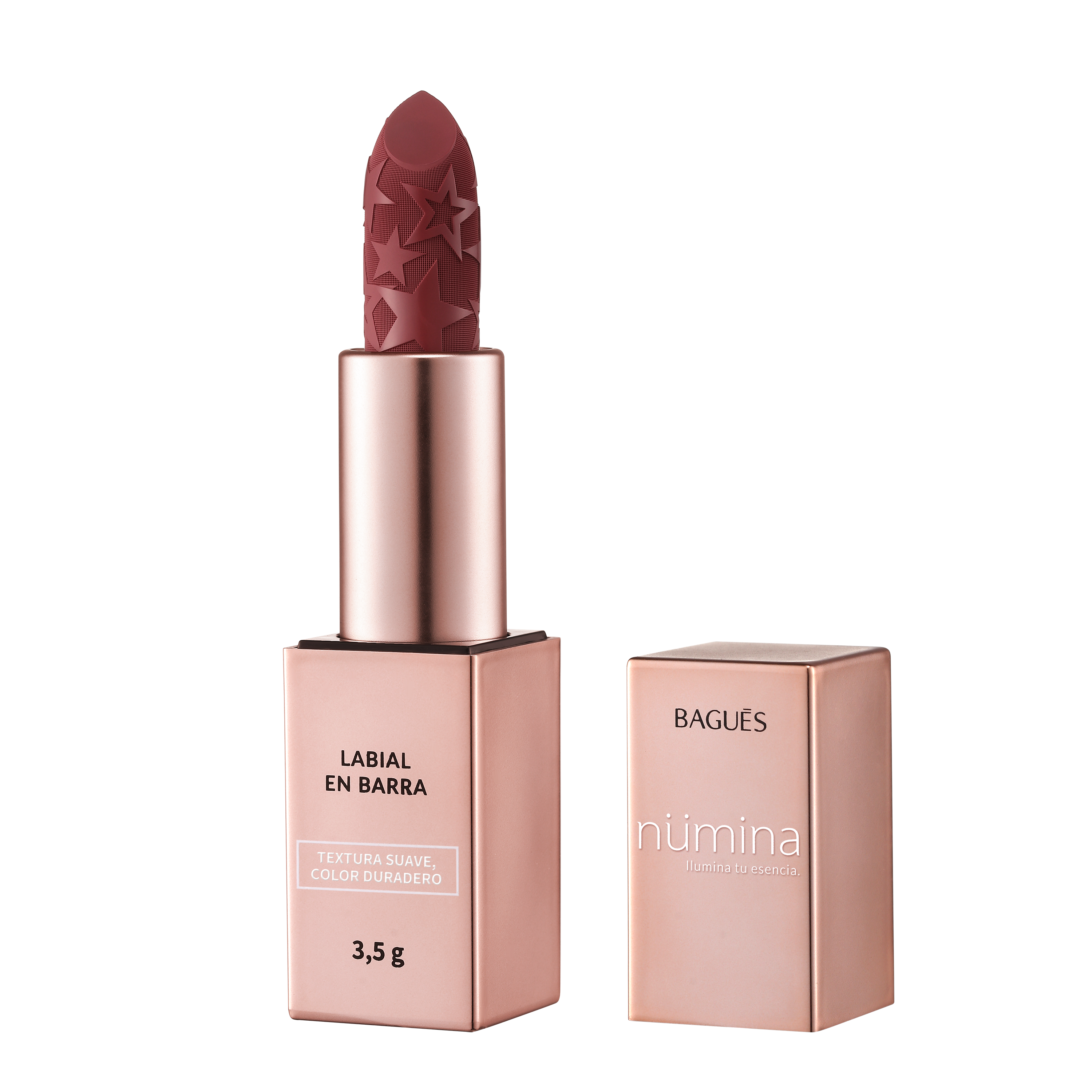 LABIAL EN BARRA COLOR MALVA - NUMINA
