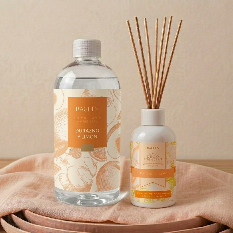 Combo Aromatizante Ambiental + Difusor de Ambiente | Durazno y Limón