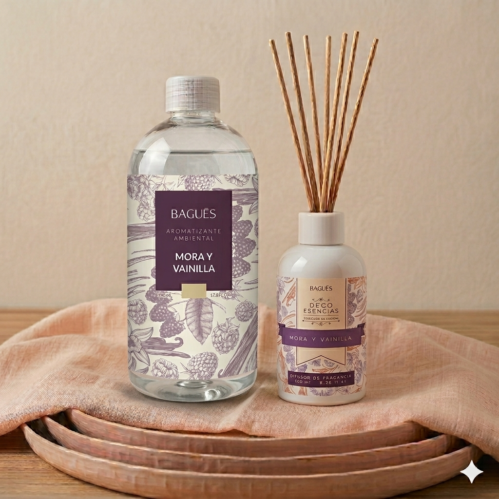 Combo Aromatizante + Difusor de Ambiente | Mora y Vainilla